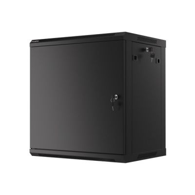 3. Lanberg WF01-6412-00B Szafa wisząca RACK 19" 12U 600X450 CZARNA DRZWI METALOWE (FLAT PACK)