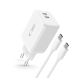 2. Ładowarka Tech-Protect NC45W-GAN 2-PORT PD45W + TYPE-C CABLE - białe