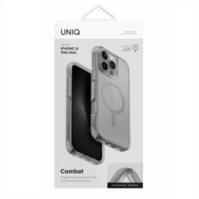 4. Etui UNIQ Combat Magclick Charging na iPhone 16 Pro Max - szare