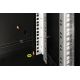 16. Szafa sieciowa wisząca Unique 19" 12U rack 600x450, drzwi szyba, czarny, niedzielona, złożona, 100kg
