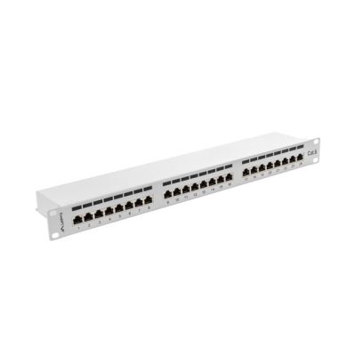 2. Patch panel Lanberg PPS6-1024-S (1U; kat. 6; 24xRJ-45)