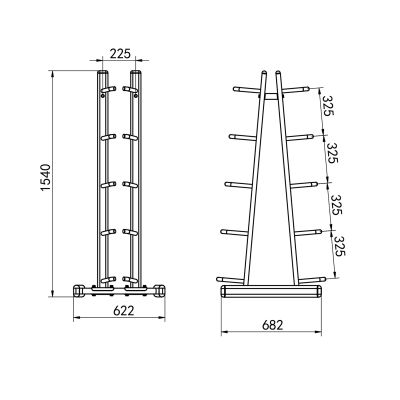 4. STR41 STOJAK NA PIŁKI LEKARSKIE COMMERCIAL HMS