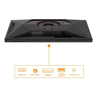 26. AOC G4 U27G4XM monitor komputerowy 68,6 cm (27") 3840 x 2160 px 4K Ultra HD LED Czarny, Czerwony