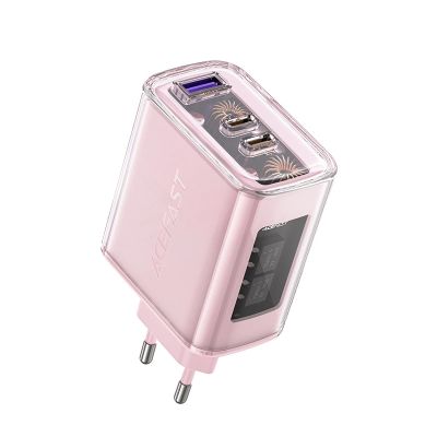 3. Acefast ładowarka GaN 65W 3 porty (1xUSB, 2xUSB C) fioletowa (A45)
