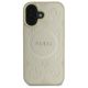 3. Etui Guess Saffiano Peony Classic Logo MagSafe na iPhone 16 - złote