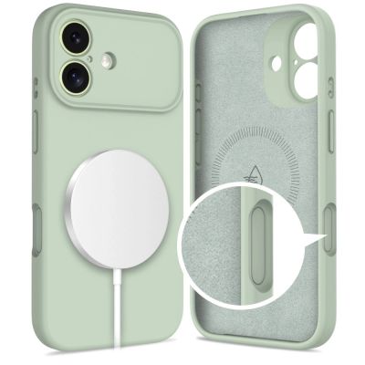 2. Etui Tech-Protect Silicone MagSafe na iPhone 17 - zielone