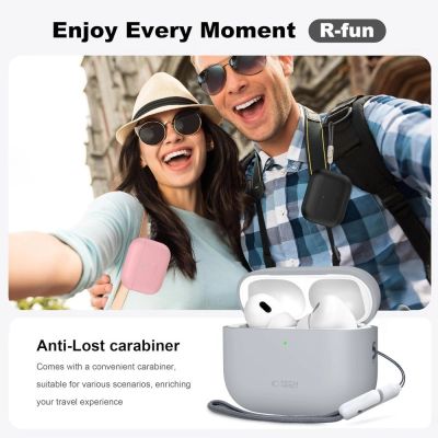 7. Etui Tech-Protect Silicone na AirPods Pro 3 - beżowe