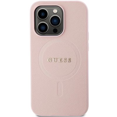 3. Etui Guess Saffiano MagSafe na iPhone 14 Pro - różowe