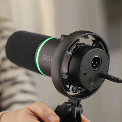 9. Mikrofon dynamiczny gamingowy BOYA CastMic S60 przewodowy USB XLR - czarny
