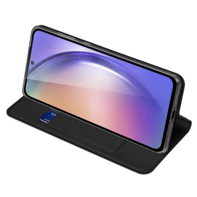 4. Etui Dux Ducis Skin Pro z klapką i miejscem na kartę na Samsung Galaxy A55 5G - czarne