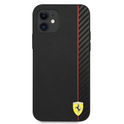 3. Etui Ferrari On Track Carbon Stripe na iPhone 12 mini - czarne
