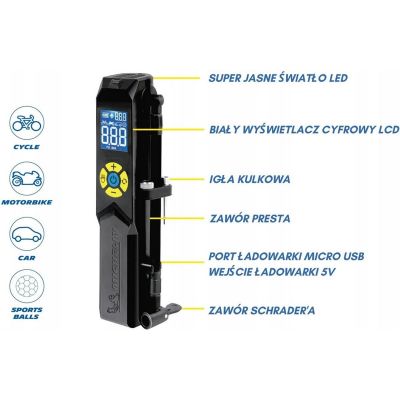 5. POMPKA KOMPRESOR TURYSTYCZNY NA AKUMULATOR MICHELIN