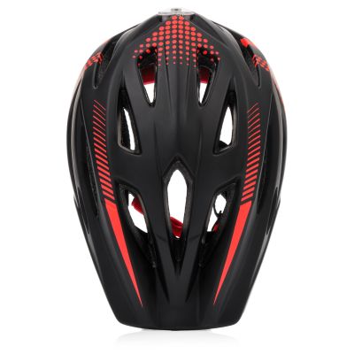 6. Kask rowerowy full-face Meteor Lupus S 48-52 cm czarny/czerwony
