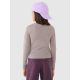 3. Longsleeve slim gładki dziewczęcy 4F 4FJRSS25TLONF505-83S
