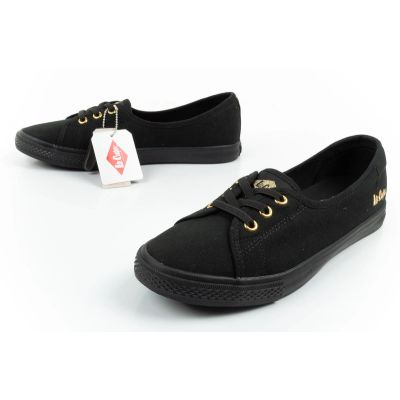8. Lee Cooper buty trampki damskie sportowe czarne wsuwane baleriny