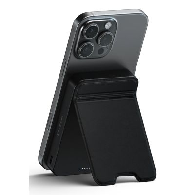 4. Powerbank Satechi OntheGo Powerbank 10K - magnetyczny powerbank z podstawką 10k mAh kompatybilny z MagSafe i Qi2 (black)