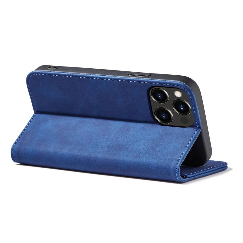 5. Magnet Fancy Case etui iPhone 14 Plus pokrowiec z klapką portfel podstawka niebieskie