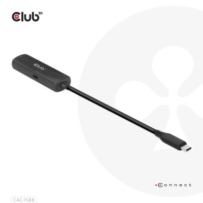 11. CLUB3D CAC-1588 adapter kablowy 0,17 m USB Type-C HDMI Czarny