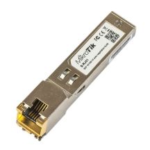 MikroTik | Złącze S-RJ01 | SFP | Miedź | Gniazdo RJ-45 | 10/100/1000 Mbit/s | Maksymalna odległość transferu 100 m | Od 0 do +85C