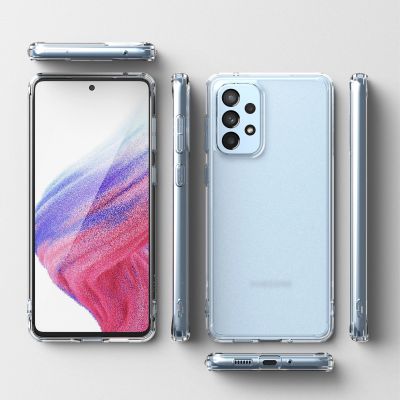 8. Ringke Fusion Matte etui pokrowiec z żelową ramką Samsung Galaxy A73 półprzezroczysty