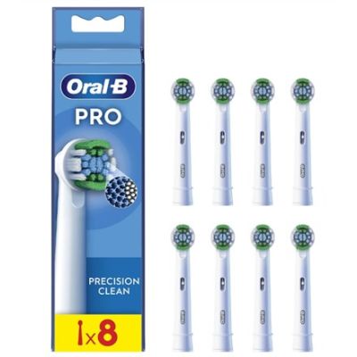 2. Końcówki do szczoteczki Oral-B Precision Clean EB20RX-8 Dla dorosłych, 8szt. Białe