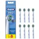 2. Końcówki do szczoteczki Oral-B Precision Clean EB20RX-8 Dla dorosłych, 8szt. Białe