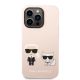 3. Etui Karl Lagerfeld Silicone Karl&Choupette MagSafe na iPhone 14 Pro Max - jasnoróżowe