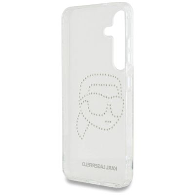 7. Etui Karl Lagerfeld Rhinestones Karl Head Logo Samsung Galaxy S25 przezroczysty