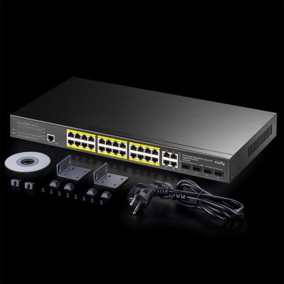 4. Switch CUDY GS2028PS4-300W 24-Port Gigabit L2 Managed PoE+ 300W  4x Gigabit Combo Ports