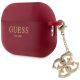 4. Etui Guess Liquid Silicone Glitter Triangle Charm na AirPods Pro 2 - purpurowe