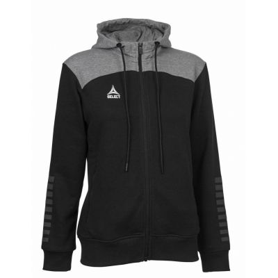 7. Bluza Select Oxford Zip Hoodie Women czarno/ szara