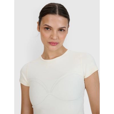 2. Koszulka do jogi i pilatesu szybkoschnąca damska 4F 4FWSS25TFTSF1270-11S