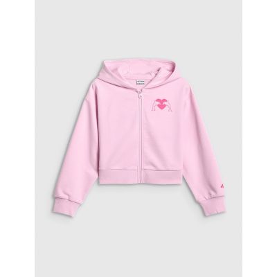 8. Bluza dresowa loose z kapturem dziewczęca 4F 4FJRSS26TSWSF2936-56S