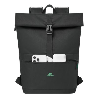 6. Rivacase Gremio plecak City backpack Czarny Poliester, Przetworzony politereftalan etylenu (rPET)