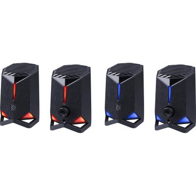 4. DEFENDER GŁOŚNIKI ROCKET 2.0 6W LED USB CZARNE 65094