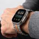6. Bransoleta Tech-Protect Stainless na Apple Watch 44 / 45 / 46 / 49 mm - srebrno-pomarańczowa