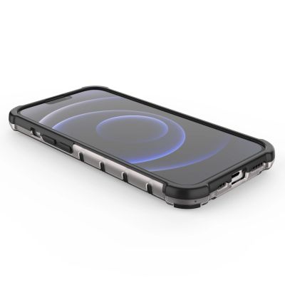 12. Honeycomb etui pancerny pokrowiec z żelową ramką iPhone 13 Pro zielony