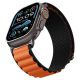 8. Pasek Pasek Spigen WBF1 na Apple Watch 44 / 45 / 46 / 49 mm - czarno-pomarańczowy