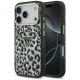 Etui Guess Leopard Glitter MagSafe na iPhone 17 Pro - czarne