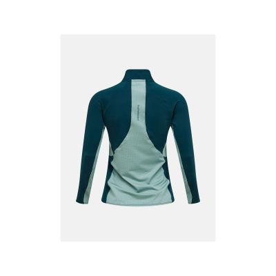 2. Koszulka damska PEAK PERFORMANCE W Core Half Zip Baselayer kolor zielony