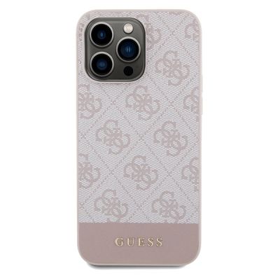 3. Etui Guess 4G Stripe Collection na iPhone 15 Pro Max - różowe