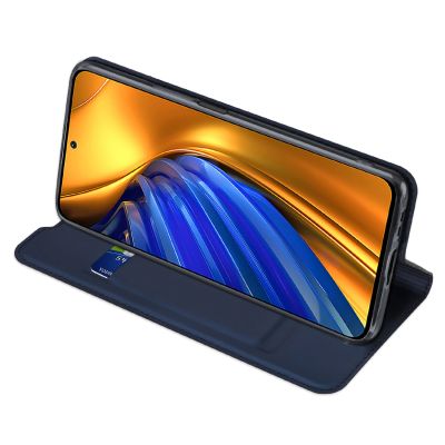6. Dux Ducis Skin Pro kabura etui pokrowiec z klapką Xiaomi Poco F4 5G niebieski