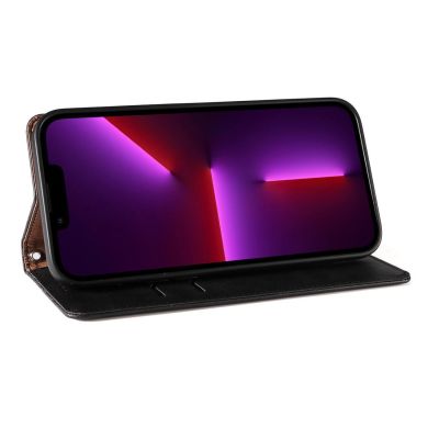 13. Magnet Strap Case etui iPhone 14 Plus pokrowiec z klapką portfel mini smycz podstawka czarne