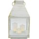 2. LATARNIA LAMPION ADWENTOWY RORATY LED 25CM 3 ŚWIECE BIAŁY