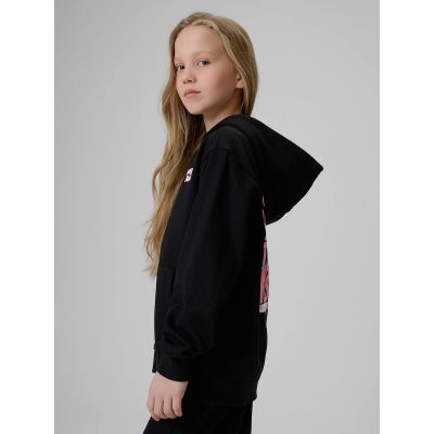 5. Bluza dresowa loose z kapturem dziewczęca 4F 4FJRSS26TSWSF2902-20S