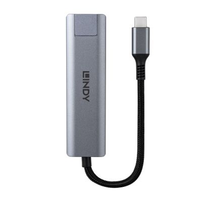 5. Lindy 43422 huby i koncentratory USB 3.2 Gen 2 (3.1 Gen 2) Type-C 10000 Mbit/s Szary