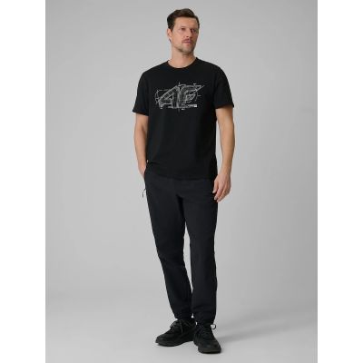 3. T-shirt regular z nadrukiem męski 4F 4FRSS26TTSHM3989-10S