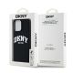 8. Etui DKNY Liquid Silicone White Printed Logo MagSafe na iPhone 14 Pro Max - czarne