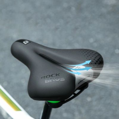 3. Siodełko rowerowe Rockbros 6876 komfortowe ergonomiczne - czarne