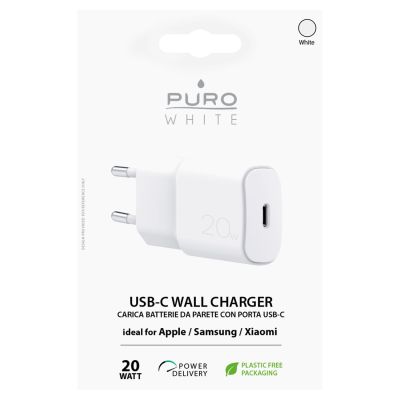 2. Ładowarka sieciowa Puro White 20W Power Delivery USB-C - biała